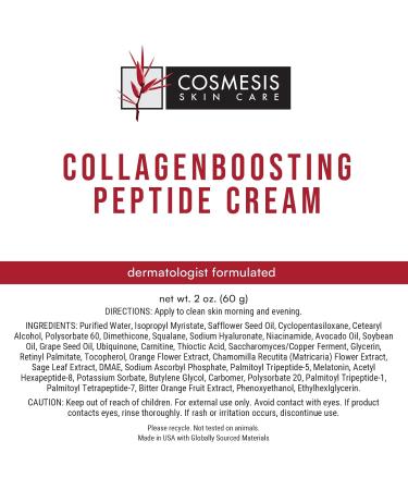 Collagen Boosting Peptide Cream - Total Collagen Care for Firmness & Youth - 2oz by Cosmesis | International Shipping Available - Buy Online on GoSupps.com