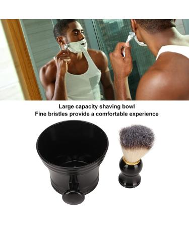 Soft Synthetic Bristle Shaving Brush | Black Barber Bowl Tool for Perfect Shave | International Shipping Available - Buy Online on GoSupps.com