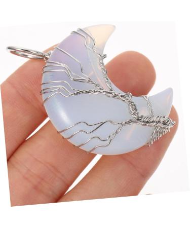 LALAFINA Crystal Moon Pendant Heart Necklace for Girls Chakra Dangle Charm Chain Pendants for Women Women's - Buy Online on GoSupps.com