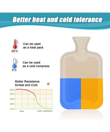 Moollyfox 2L Foot Warmer - Electric-Free Plush Heating Pad for Adults & Kids | Winter Soft Warm Foot Heat Bottle - Beige & Gray (38x32cm) - Buy Online on GoSupps.com
