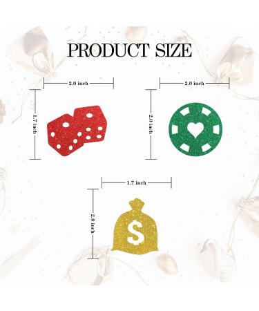 INNORU Gambling Chips Dollar Cupcake Toppers Money Casino Night Las Vegas Casino Theme Birthday Dollar Bill Poker Game Party Decorations Supplies Pack of 24 Glitter - Buy Online on GoSupps.com