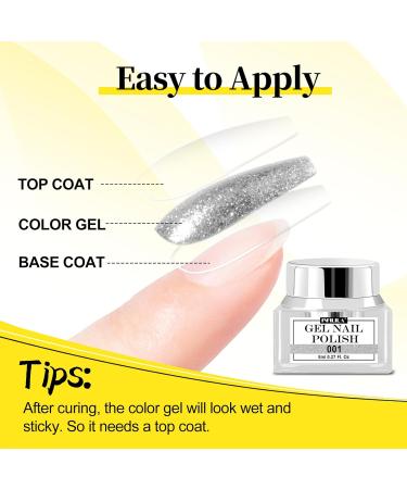 NXJ INFILILA Glitter Nail Polish Platinum Glitter Gel Nail Polish Silver Nail Gel Polish Holographic Pigments Gel Nail Polish Soak off UV LED Cured for Home & Salon A-silver - Buy Online on GoSupps.com