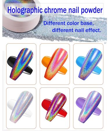 Chrome Nail Powder - Holo Chrome Nail Powder with Super Laser Effect for Stunning Nail Art at Home - International Shipping Available - Buy Online on GoSupps.com