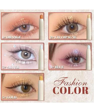 Waterproof High-Gloss Eye Shadow Pen Eyeshadow Stick Shimmer Eyeshadow Pencil Ultra Pigmented and Long Lasting Cream Eye Shadow Pen - (4# Blue) - Buy Online on GoSupps.com