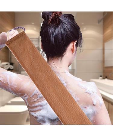Back Washing Towel | Wash Cloths for Showering - Deep Cleansing Back Scrub Cloth for for Showering All Skin Types Mud Scrubbing Tool Brown - Buy Online on GoSupps.com