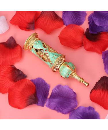 Healifty Refillable Vintage Perfume Bottles - 12ml Empty Essential Oil Container | Elegant Wedding Gifts in Gold & Green - Buy Online on GoSupps.com