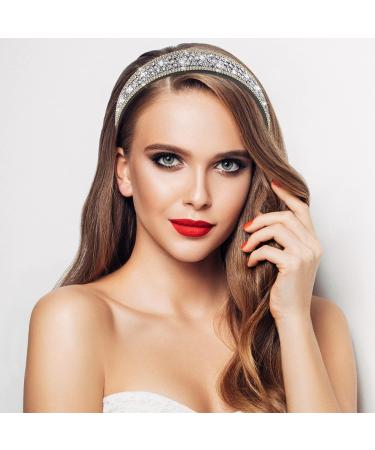Sibba Rhinestone Wide Hair Band - Bridal Wedding Fashion Headpiece - Buy Online on GoSupps.com