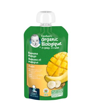 Nestle Gerber Nestle Gerber Organic Puree Banana Mango 128ml Pouch