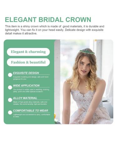 Beaupretty Green Crystal Tiara for Women - Bridal Headpiece for Princess Cosplay Costumes - Buy Online on GoSupps.com