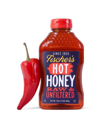 Fischer's Miel chaud Miel cru non filtr avec piment fort 680 4 g Miel pic Chefs' Choice Kick pic pour pizza barbecue poulet r ti planche fromage salades cocktails