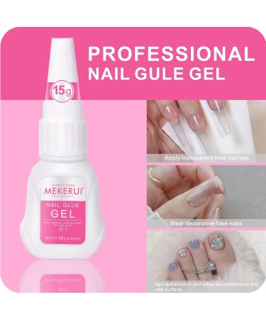 Super Strong Nail Glue Gel (15g) - Drip & Clog Proof Quick Dry Long-Lasting & Waterproof for Press-On Nails - Professional Salon Quality - Buy Online on GoSupps.com