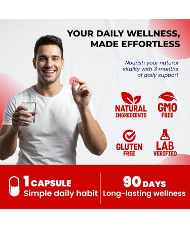 Ultra Test Capsule 12 in 1 Complex with L-Arginine, Fadogia Agrestis, Tribulus Terrestris, Maca Root, Beetroot, L-Citrulline, Creatine (90-Day Supply) - Buy Online on GoSupps.com