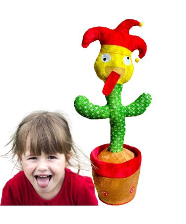 Dancing Cactus Toy: Talking Singing Cactus Plush & Interactive Toy Repeating What you Say and Dance for Endless Fun & Entertainment Christmas and Decoration Piece USB Rechargeable 03 talking cactus