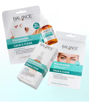 Balance Active Formula 15% Niacinamide Blemish Recovery Serum (30ml) - Dermatologically Tested for Blemish-Prone Skin - Buy Online on GoSupps.com