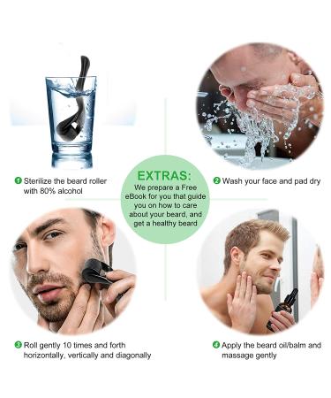 Beard Growth Kit - Derma Roller, Oil, Balm, Comb, Razor & Brush Stands - Men's Gift Set - Buy Online on GoSupps.com