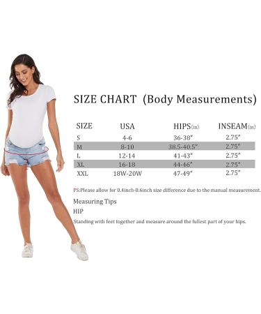 Gowjog Maternity Denim Shorts for Women | Pregnancy Jeans in Medium Blue | Summer Fashion with Torn Raw Hem | Low Waist Comfort | XL Size Available - Buy Online on GoSupps.com