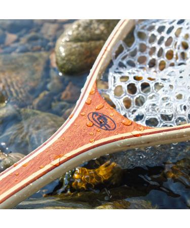 SlimFly Fly Fishing Landing Net - Soft Rubber Mesh Trout Net with Catch and Release Feature - Black Magnet/Square Head Design - Small Holes for Gentle Fish Handling - Buy Online on GoSupps.com