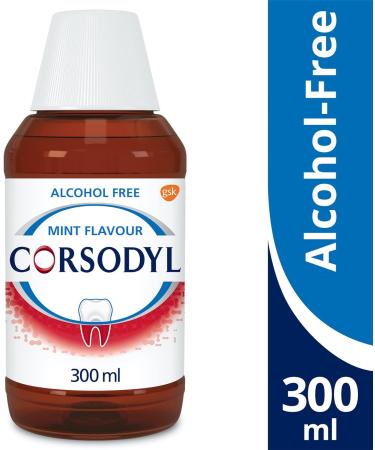 Corsodyl 0.2% Alcohol-Free Mint Mouthwash 300ml for Gum Disease & Bleeding - Buy Online on GoSupps.com