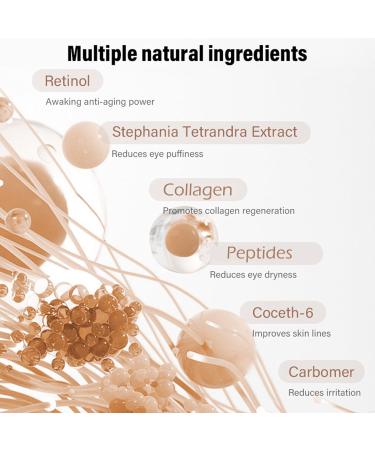 Retinol Eye Cream Anti Wrinkle Eye Cream For Dark Circles And Puffy Eyes Brightens Under Eye Eye Bags Remover Eye Serum For All Skin Types 30g - Buy Online on GoSupps.com