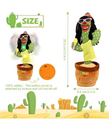 seOSTO Dancing Cactus Toy - Talking & Recording with Volume Control | Fun Kids Gift - Buy Online on GoSupps.com