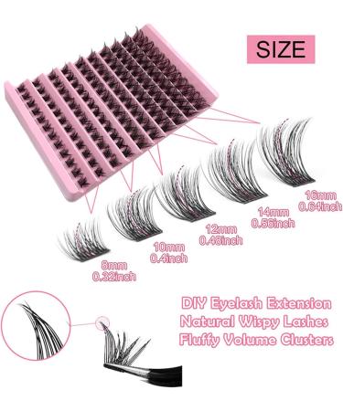 Lash Clusters 120Pcs DIY Individual Eyelash Extensions Natural Look D Curl 8-16MM - Charming - Buy Online on GoSupps.com