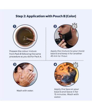 Indus Valley 100% Botanical Hypoallergenic Mustache & Beard Color for Men | Long-Lasting Vegan & Cruelty-Free Black Shade - Buy Online on GoSupps.com