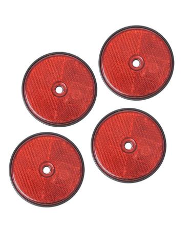 Pack of 4 reflectors red round trailer cat's eye reflector truck caravan car