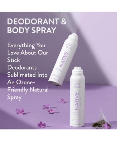 Native Deodorant & Body Spray Contains Naturally Derived Ingredients | Deodorant for Women and Men All Day Odor Protection Aluminum and Hydrocarbon Propellant Free | Lilac & White Tea - Buy Online on GoSupps.com
