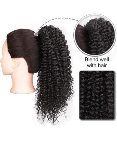 Messy Bun Hair Piece for Women Shaggy Curly Ponytail Brazilian Real Hair 10-28 Inch with Drawstring Hair Comb Ponytail Extension Hair for Black Women Hair Extensions Hair Scrunchies (Color : Black 10inch 100g Black - Buy Online on GoSupps.com