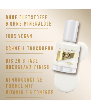 Max Factor Miracle Pure Nail Colour 155 Coconut Milk - Vegan Long-Lasting Quick-Drying Nail Polish | 12 ml International Shipping - Buy Online on GoSupps.com