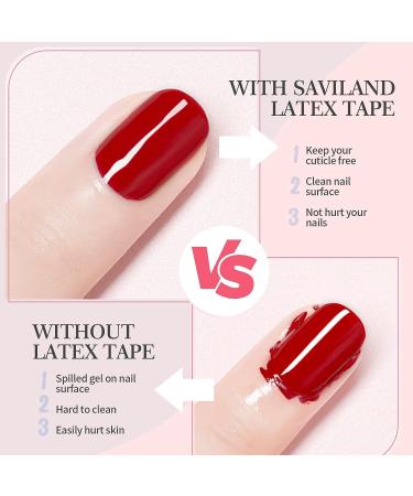 SAVILAND Liquid Latex for Nails 30ML - Nail Polish Barrier Peel Off - Cuticle Guard & Skin Protector - 2PCS White Set - Buy Online on GoSupps.com