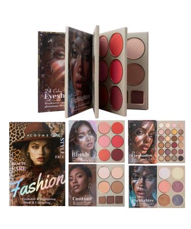 dzqad Makeup Book Palette Highlighter 4 Layers Fusion Eyeshadow Palettes Beauty Makeup Book For Women Girls Birthday Christmas Wedding Party Meeting Shopping