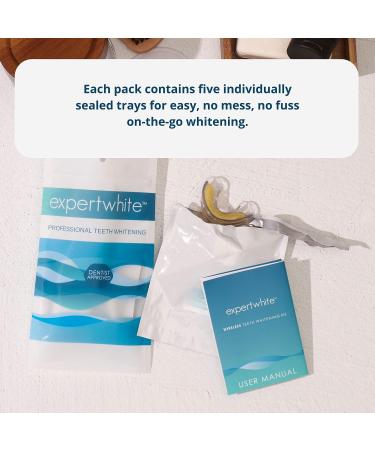 Expertwhite 35% Preloaded Teeth Whitening Trays - Professional Strength Gel - 30 Min Daily Treatment - 5 Individually Sealed Trays - Home Whitening Kit - Buy Online on GoSupps.com