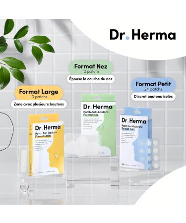 Dr. Herma - Invisible Anti Acne and Pimple Patch Multi Format - 16 Patches - Effective in 6 to 8 hours - Dermatological Treatment of Acne with Salicylic Acid Hydrocolloids and Tea Tree Oil - Buy Online on GoSupps.com