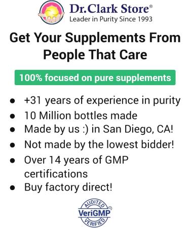Dr Clark Store Turmeric Curcumin 500mg 100 Capsules, Immune Support, Natural Herbal Supplement, Non-GMO, Vegan, Antioxidant Boost - Buy Online on GoSupps.com