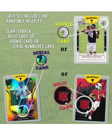 NFL Quarterback Football Card Bundle - Set of 12 Mint Star QB Cards with Relic, Serial, Rookie, and Fantasy Football eBook - Buy Online on GoSupps.com