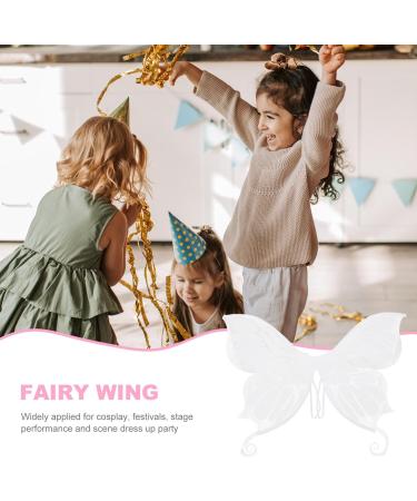 ibasenice Girls Wings Fairy Wings Butterfly Wing Dress Up Butterfly Wing Prop Elegant Style Butterfly Wing White - Buy Online on GoSupps.com