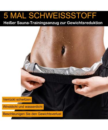 Bingrong Women's High Waist Sauna Jogging Pants | Quick-Drying Fitness Sweatpants for Weight Loss & Tummy Control - Black L - Buy Online on GoSupps.com