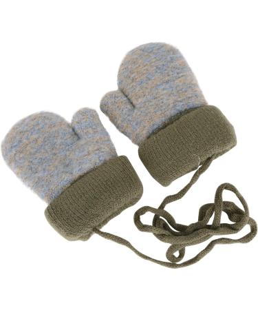 Buy Cute Cartoon Winter Mittens for Kids | Warm Knitted Gloves for 1-5 Years Old - Gray - International Shipping - Buy Online on GoSupps.com