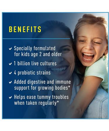 Renew Life Ultimate Flora Kids Probiotic - 1 Billion CFU, Sun-Kissed Orange Flavor, 60 Chewables - Buy Online on GoSupps.com