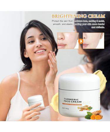 Moisturizing Face Lotion50g Moisturizing Daily Skin Firming Cream for Face Multifunctional Turmeric Dark Spots Corrector Cream Nongreasy Skin Face Cream for Aokley - Buy Online on GoSupps.com