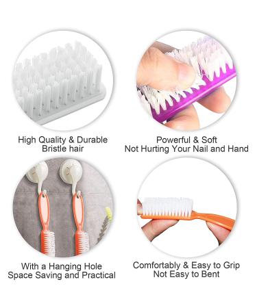 HOFASON 5-Piece Handle Grip Nail Brush Set - Fingernail & Toenail Cleaner for Men and Women - Manicure Tools Cleaning Brushes Kit (Random Colors) - Buy Online on GoSupps.com