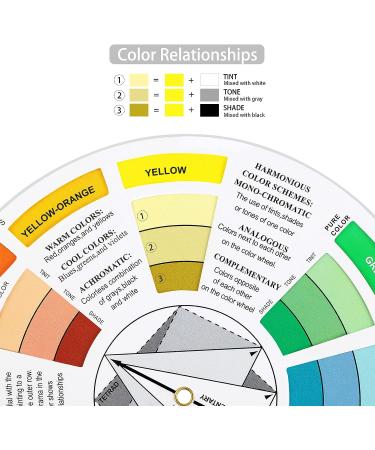 Color Paint Wheel Chart for Artists and Kids - 10 Pieces Color Mixing Guide for Art Class and Makeup Blending - 5.5 Inch Color Harmony Wheels - Buy Online on GoSupps.com
