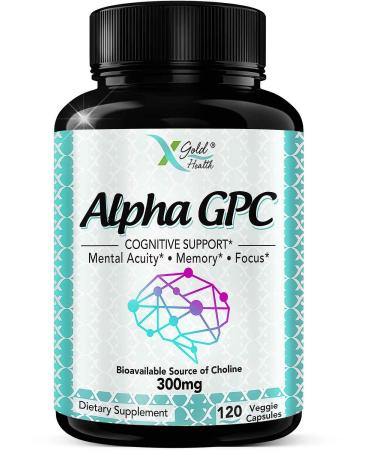 Alpha GPC Choline Supplement 600mg, 99%+ Highly Purified, Highly Bioavailable Source of Choline,120 Veggie Capsules, Cognitive Enhancer Nootropic, Supports Memory & Brain Function, Boosts Focus & Mood 120 Count (Pack of 1) - Buy Online on GoSupps.com