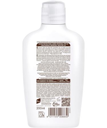 Ac Marca Ecran Sunnique Sun Milk + SPF 50 medium UVB and UVA protection activates natural tanning without selftanning with PureBronze technology waterresistant 200 ml - Buy Online on GoSupps.com