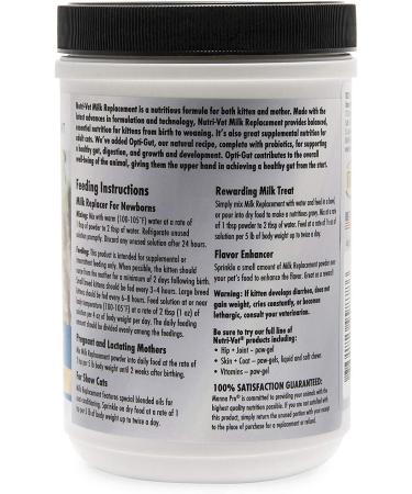 Nutri-Vet Kitten Milk Replacement with Probiotics 12oz (Pack of 2) - Essential Nutrition for Young Cats - Buy Online on GoSupps.com
