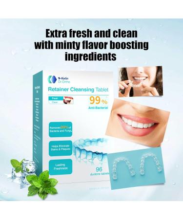 Y-kelin Orthodontic Retainer Cleansing Tablet 96 Count - Effective Retainer Cleaning Solution - Buy Online on GoSupps.com