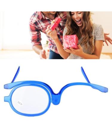Make-up glasses enlarge glasses enlarge eyes make-up glasses single lens rotating glasses women make-up essential tool (blue 250)