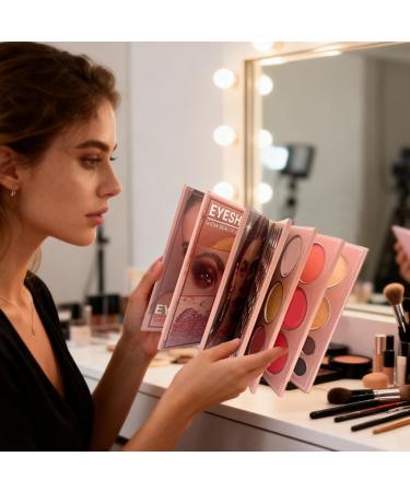  Ruwshuuk Makeup Palette | Multi-Color 6 Layers | Travel Palette for Highlighter and Eyeshadow - For Daily Party Date Photo Shoot Wedding Christmas Birthday Women - Buy Online on GoSupps.com