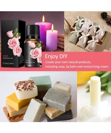 100% Pure Organic Rose Essential Oil - 10ml Travel Size for Diffuser Massage Skin & Hair | Best Rose Oil for Candle & Soap Making - Buy Online on GoSupps.com